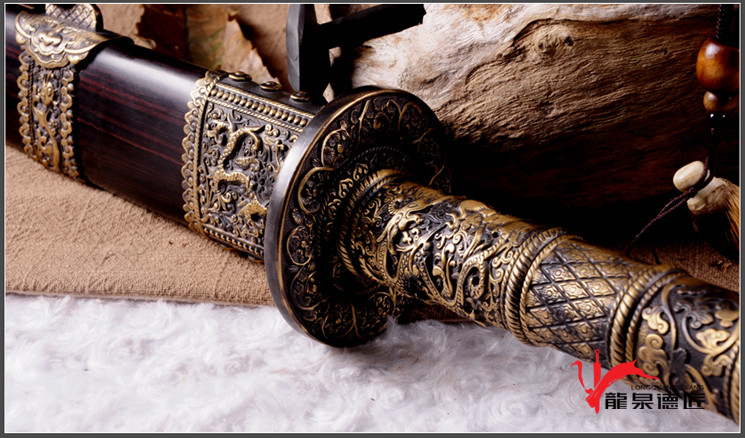加长版康熙御刀|T10钢烧刃（LJG-3278）| - 知名传统刀剑锻造品牌（原龙 